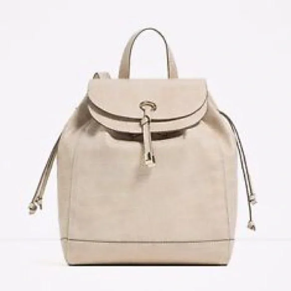 Ecru embossed backpack -- Zara TEXTURED BACKPACK - Black | ZARA United States main image 3